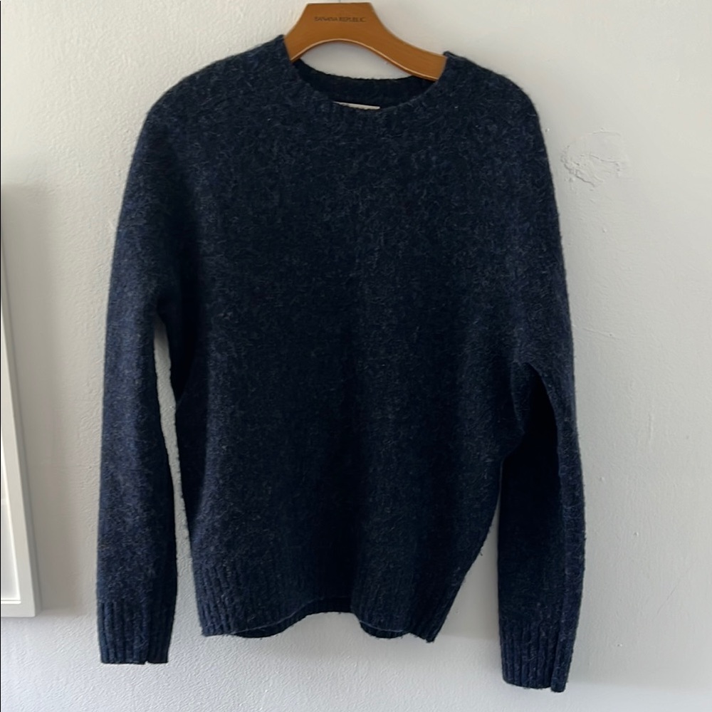 J. Crew Blue Crewneck Sweater Classic Knit
